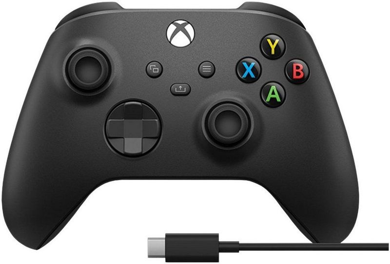 Xbox Draadloze Controller Zwart Inclusief USB C kabel Xbox, PC, Android, iOS & Samsung TV