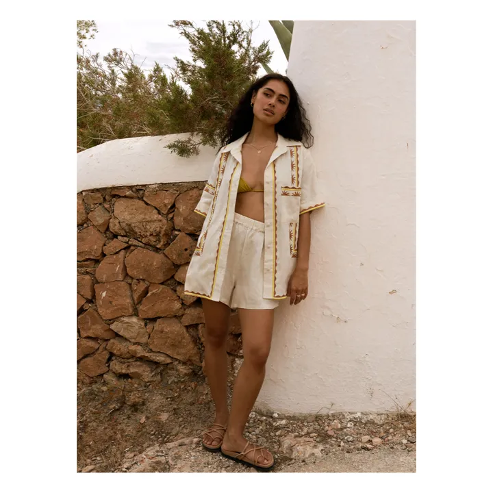 Soleil Soleil Chemise Darcy Broderies Lin | Ecru