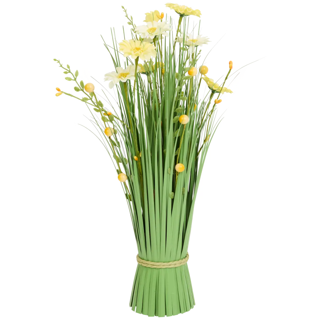 Touffe d'herbe avec fleurs Home Accents