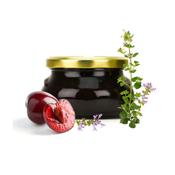 Confiture cerise et thé d'Aubrac (calament)