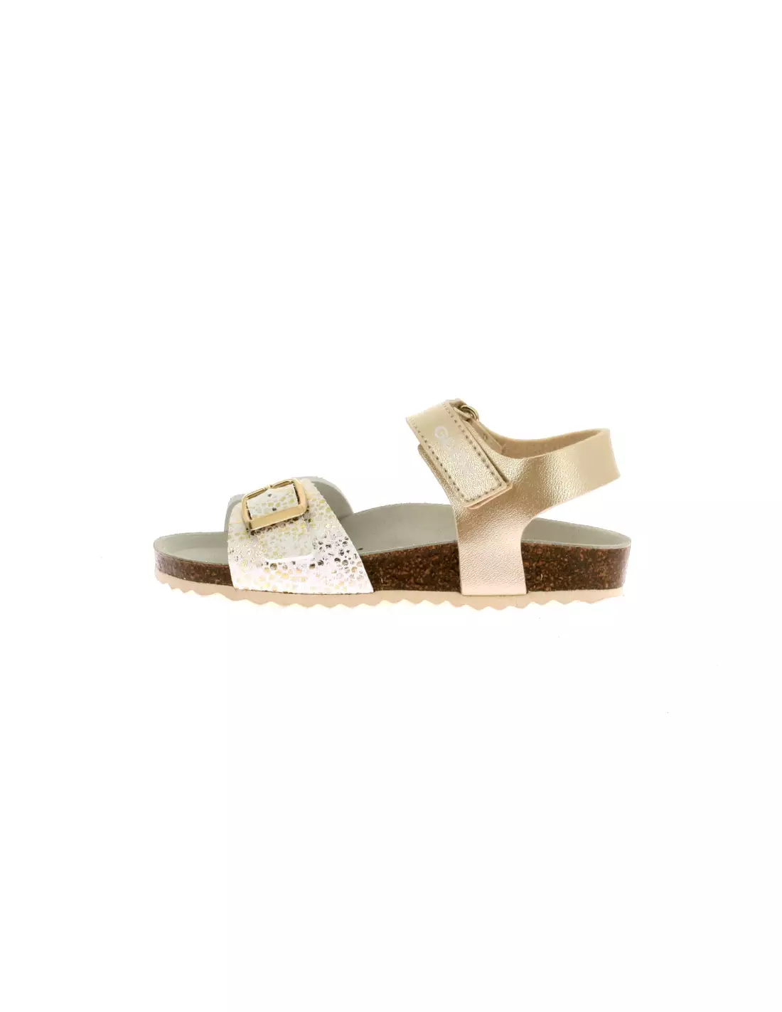 GEOX ADRIEL - Sandales & nu-pieds PLATINE/BLANC