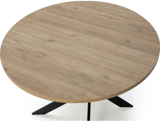 CONCEPT1 - Table Ther 120 x 120 x 77 cm couleur chêne
