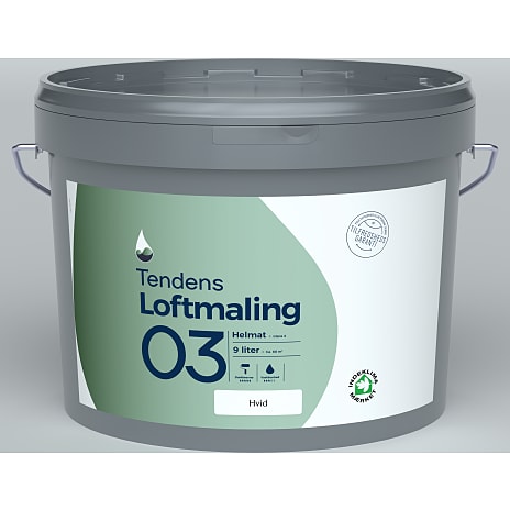 Tendens loftmaling helmat 3 - hvid