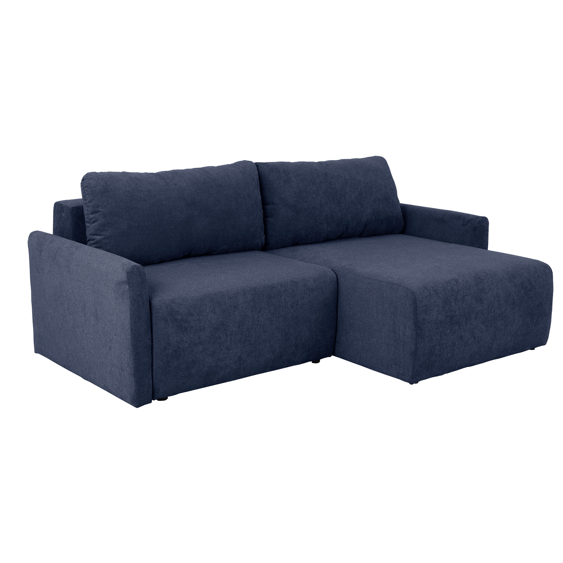 Ecksofa - marine - Liegefunktion und Staukasten - 228x146 cm