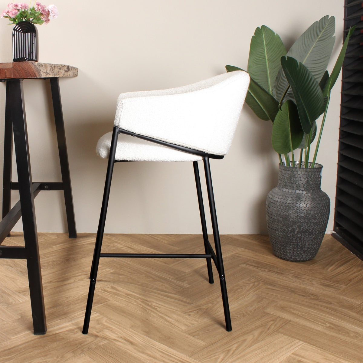 DS4U - Elza barkruk boucle ivoor 65 cm