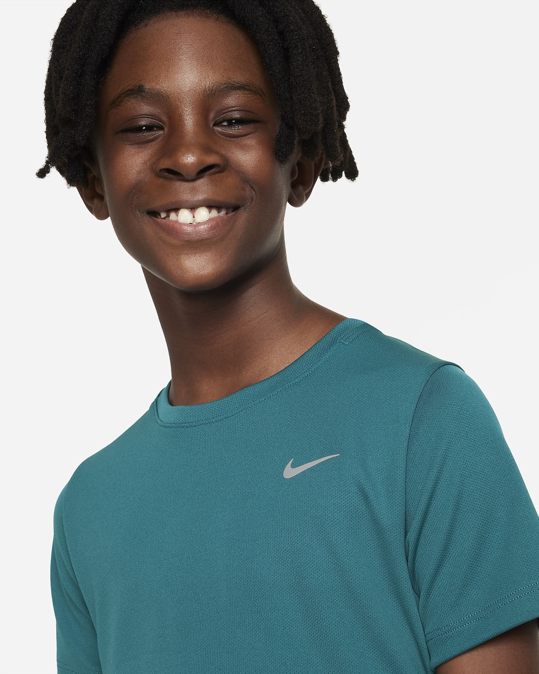 Nike Dri-Fit Miler T-Shirt Kids Blauw