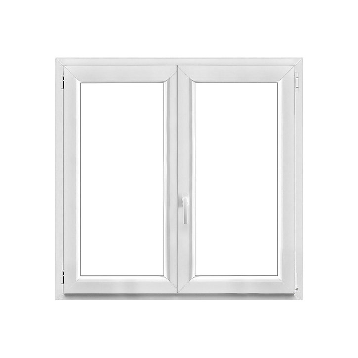 Fenêtre PVC 2 vantaux oscillo-battant GoodHome blanc - l.120 x h.115 cm