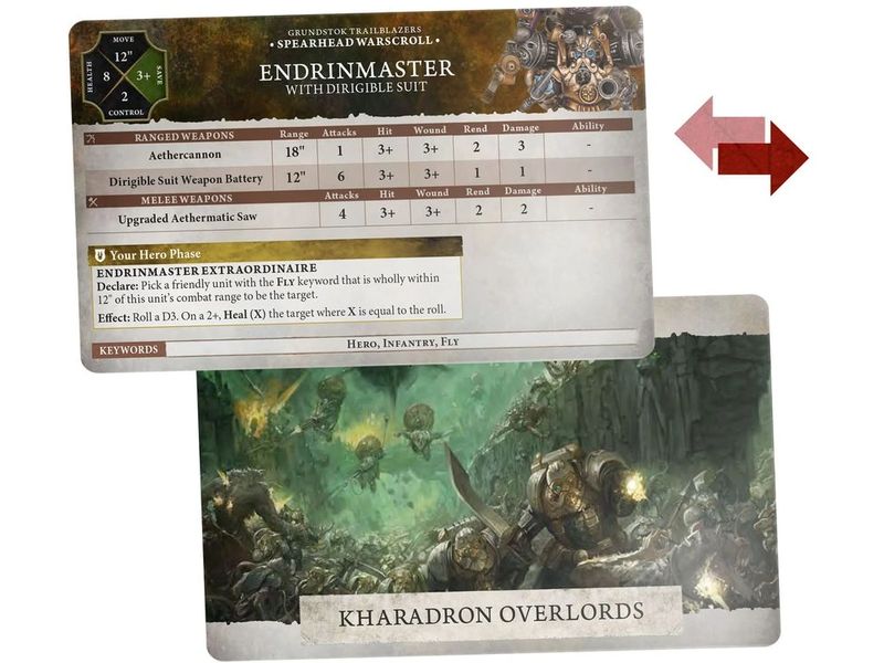 Games Workshop Datakarten Warhammer Age of Sigmar Kharadron Warscroll Cards: Kharadron Overlords (Englisch)
