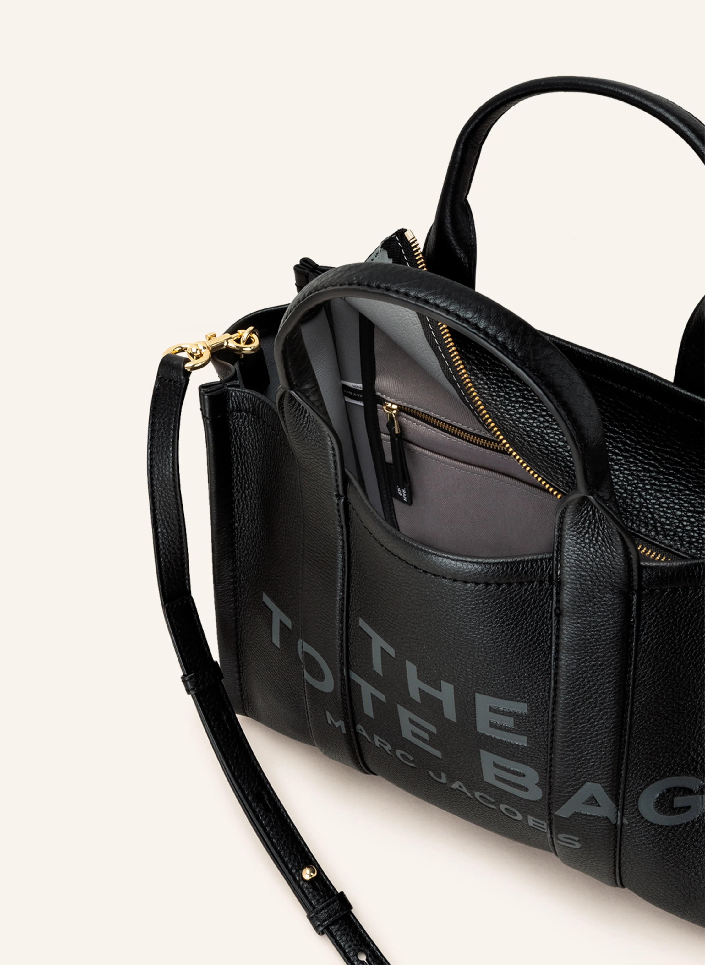 MARC JACOBS Shopper THE MEDIUM TOTE BAG LEATHER