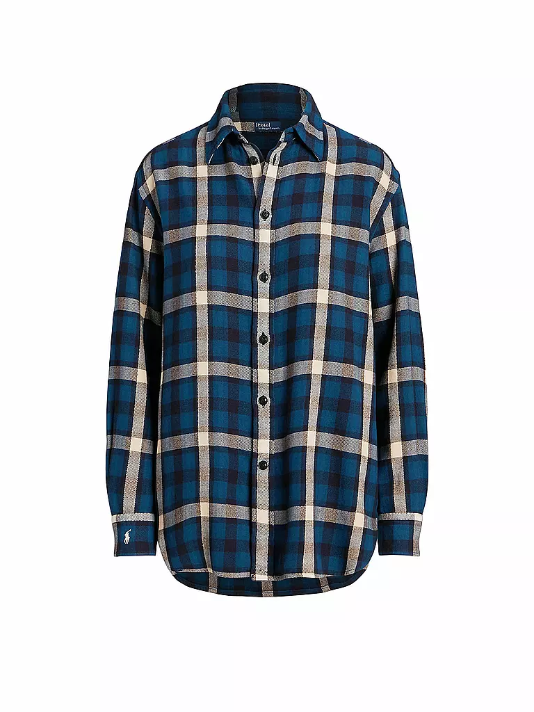 POLO RALPH LAUREN Flanellbluse blau