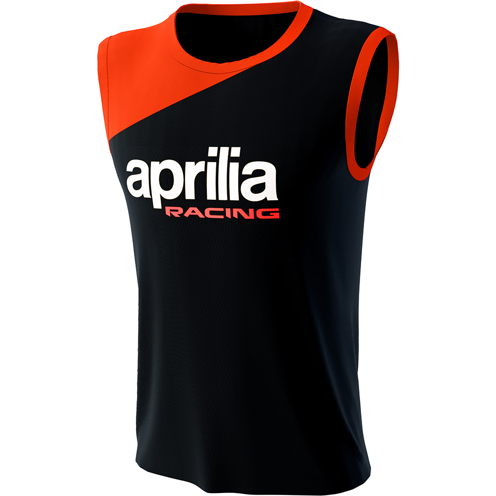 Ixon - Débardeur Aprilia 23 Noir / Rouge fluo