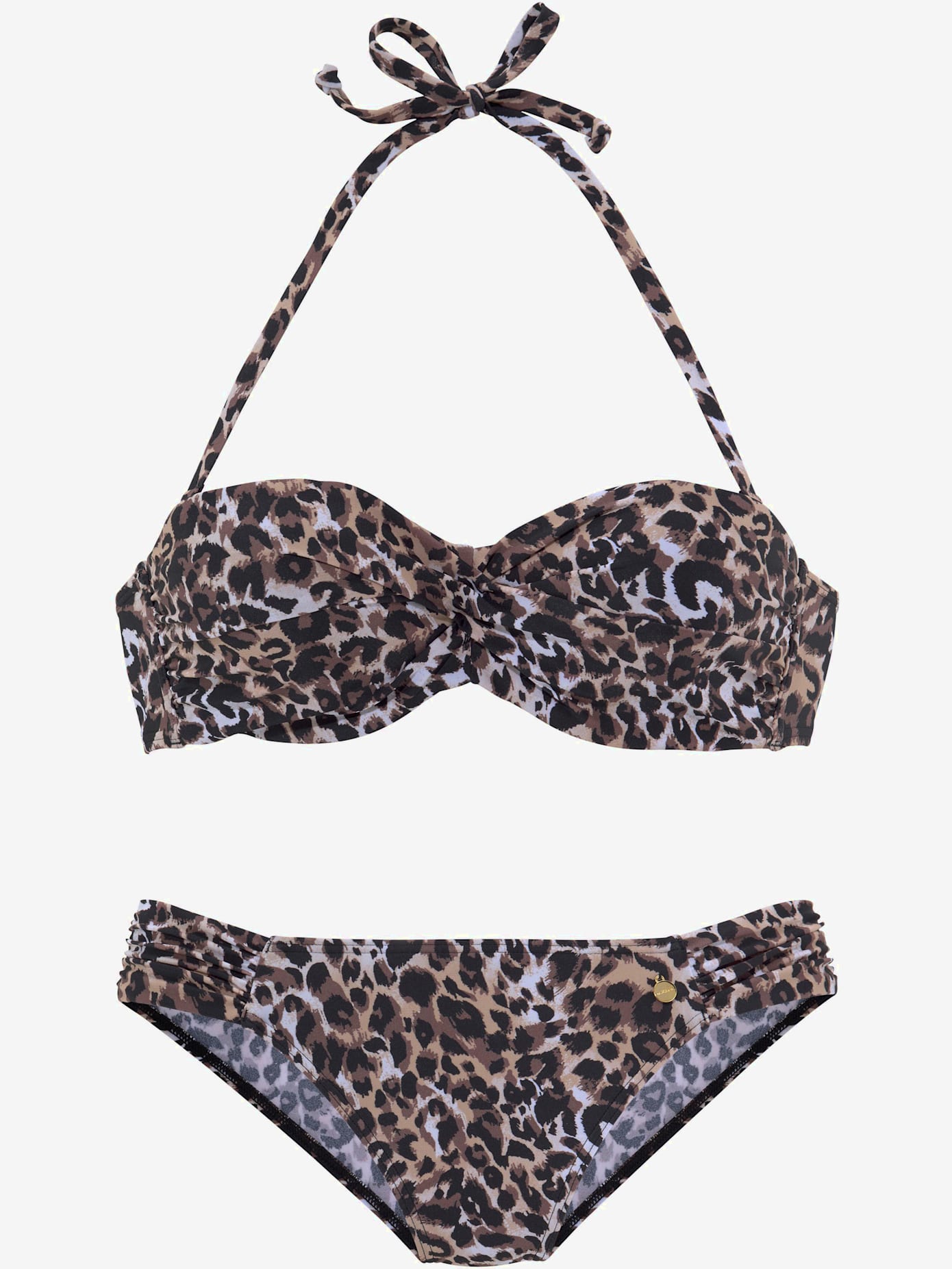 Bikini bandeau imprimé animal sauvage
