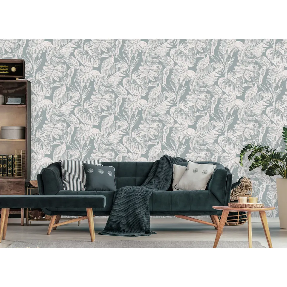 Dutch Wallcoverings - Myriad Rebecca grijs/wit - 0,53x10,05m