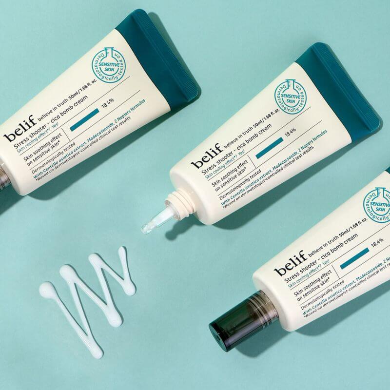 Crème cicatrisante Aqua Bomb Cica Cream Stress Shooter Belif 50ml