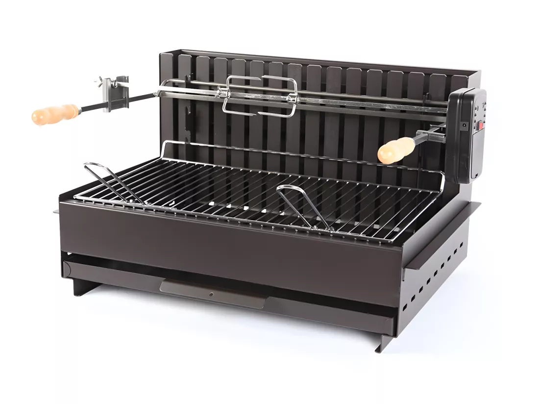 Barbecue charbon vertical Original Vulcain TB Acier - 61 x 33 cm - Le Marquier