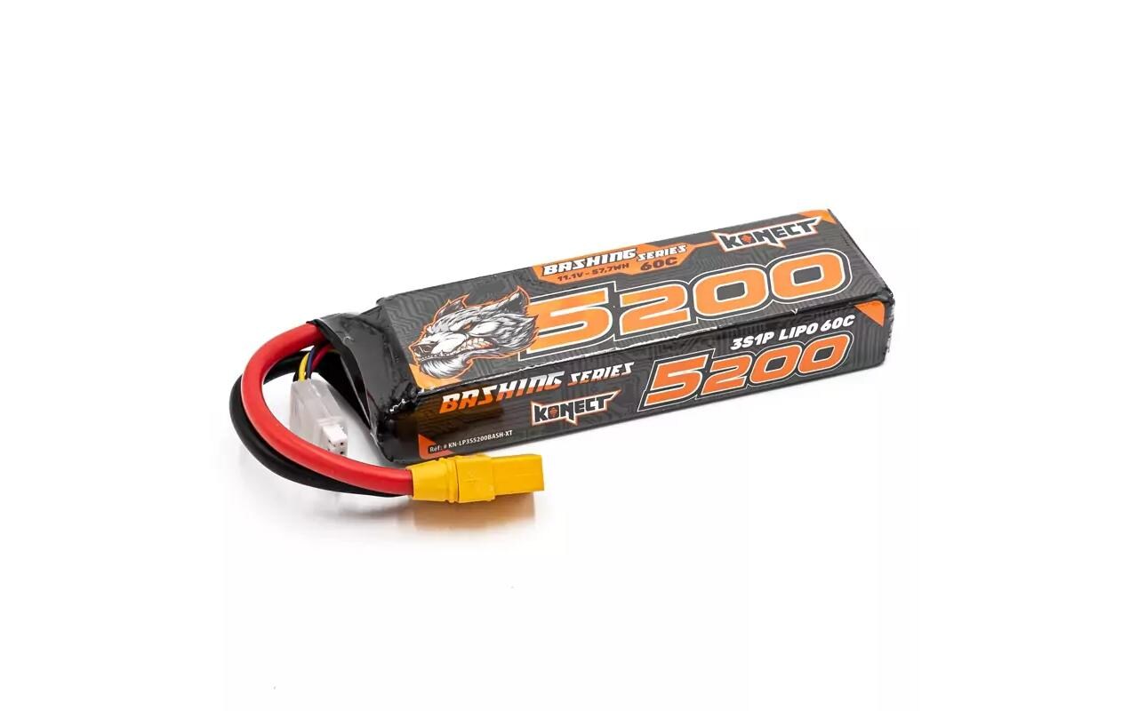 RC-Akku LiPo 5200 mAh 11.1 V 60C Bashing Series3S LiPo Akku für RC Fahrzeuge mit XT90 Stecker