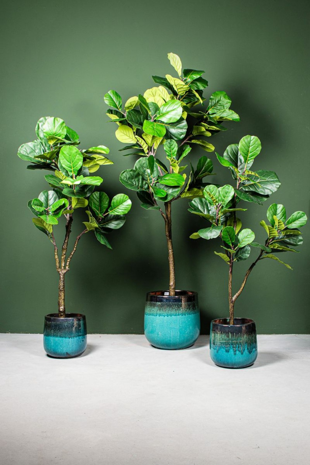 Ptmd plante artificielle vioolblad - 70x45x120 cm - plastique - noir