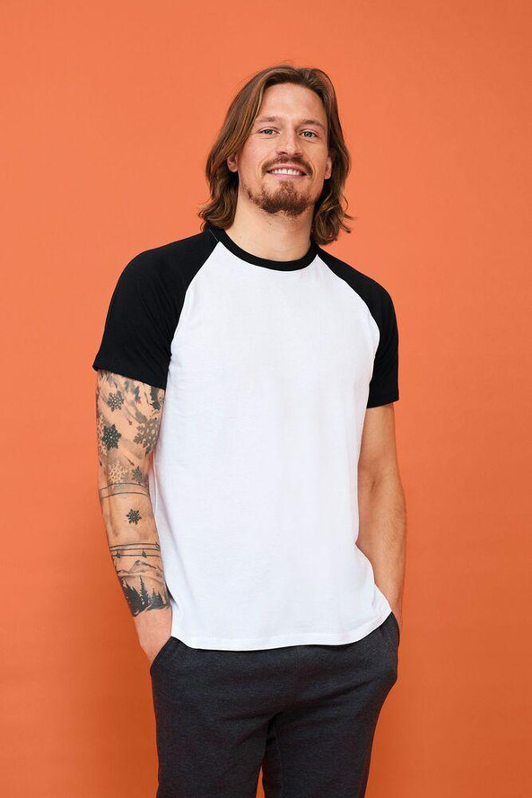 SOL'S 11190 - Funky Tee Shirt Homme Bicolore Manches Raglan