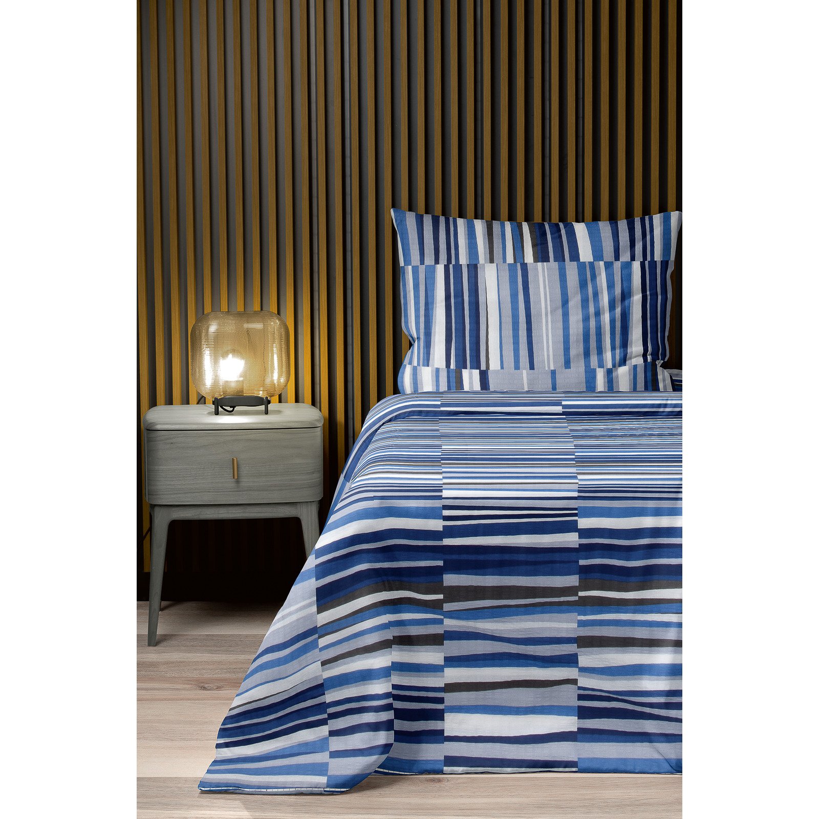 Bettwäsche Seersucker blau