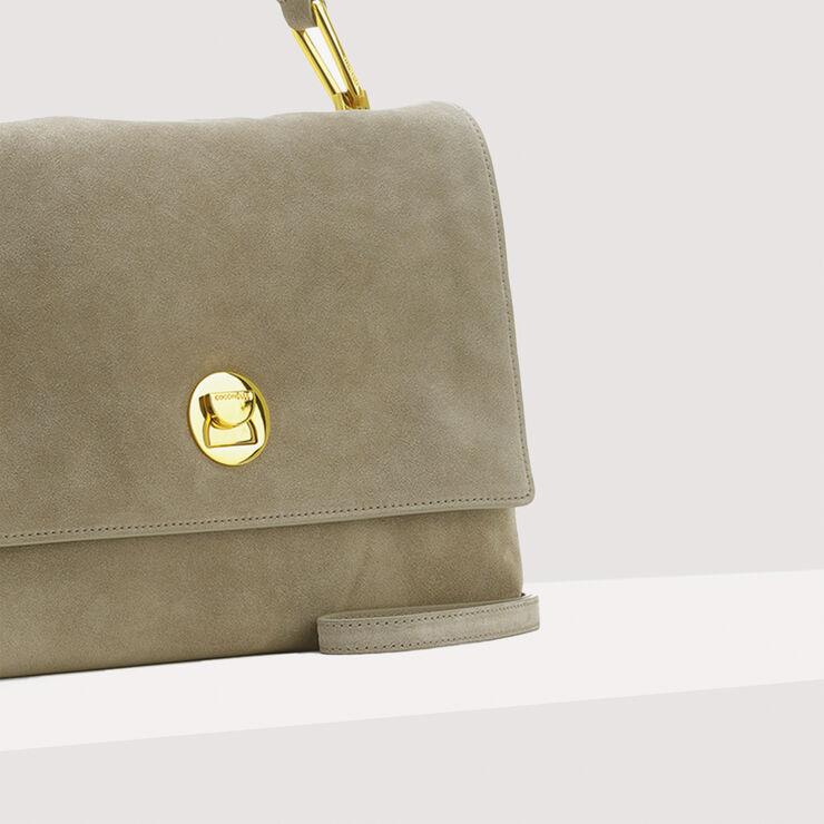 Coccinelle HANDBAG SUEDE LEATHER/LGRAINED LEAT. / WARM TA/WARM TA Warm ta/warm ta