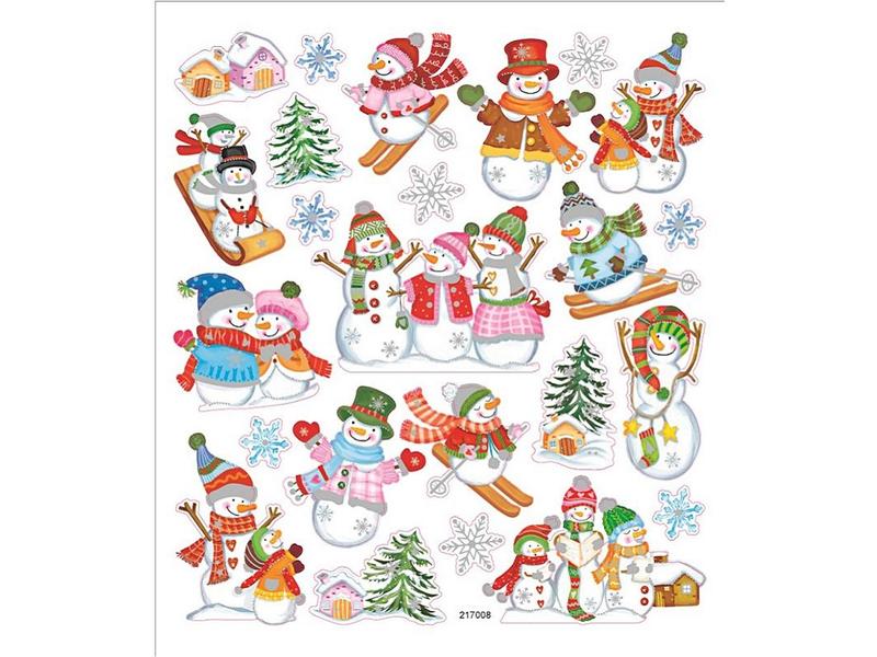 Creativ Company Weihnachtssticker 1 Bogen Schneemann Papiersticker