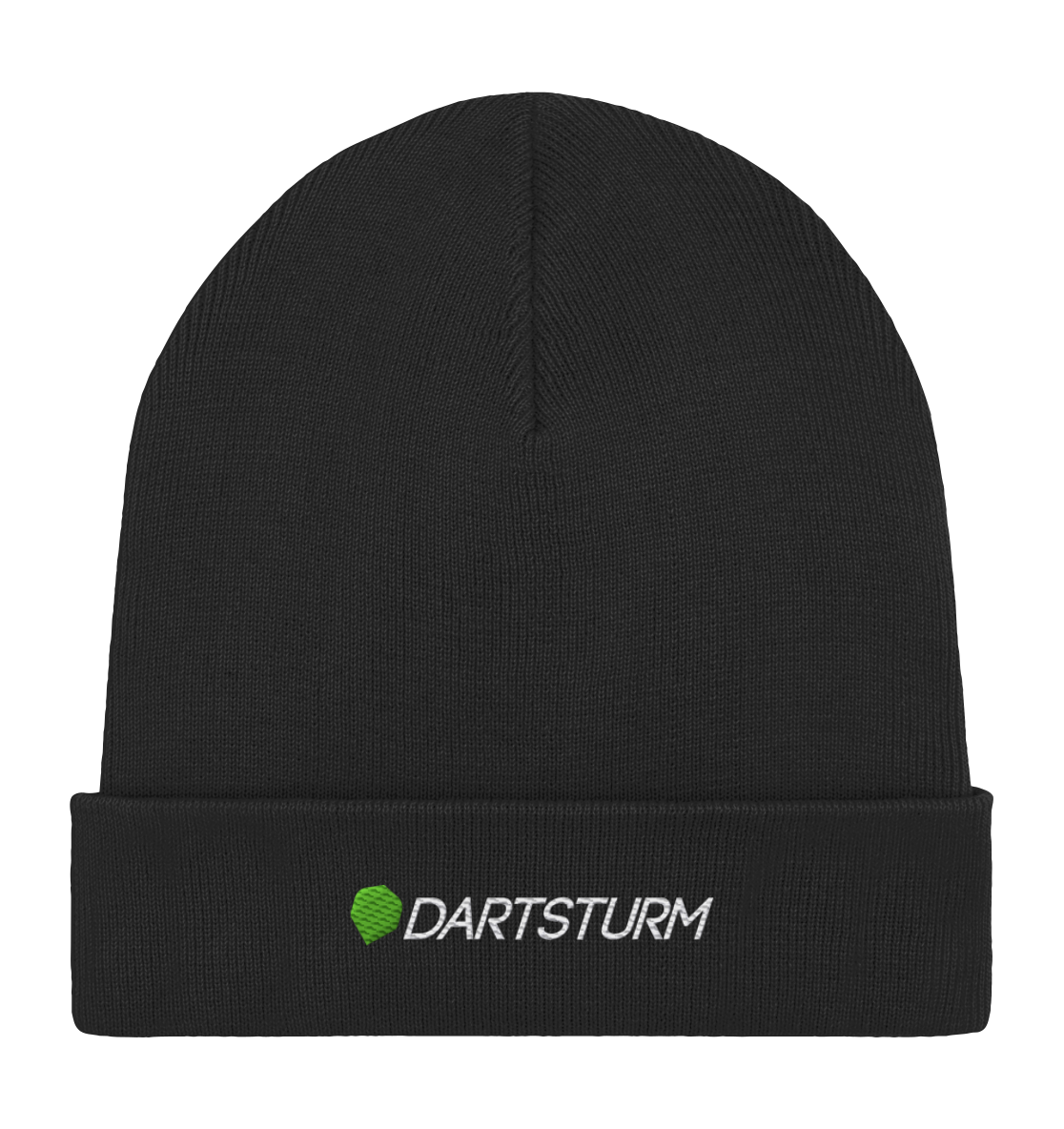 DartSturm - Logo Weiß Rib Beanie