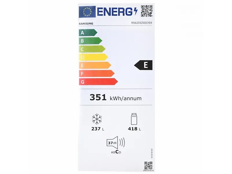 Samsung RS62DG5003S9 - Køleskab/fryser - side-by-side - Wi-Fi - bredde: 91.2 cm - dybde: 71.6 cm - højde: 178 cm - 655 liter - Klasse E - rustfrit stål