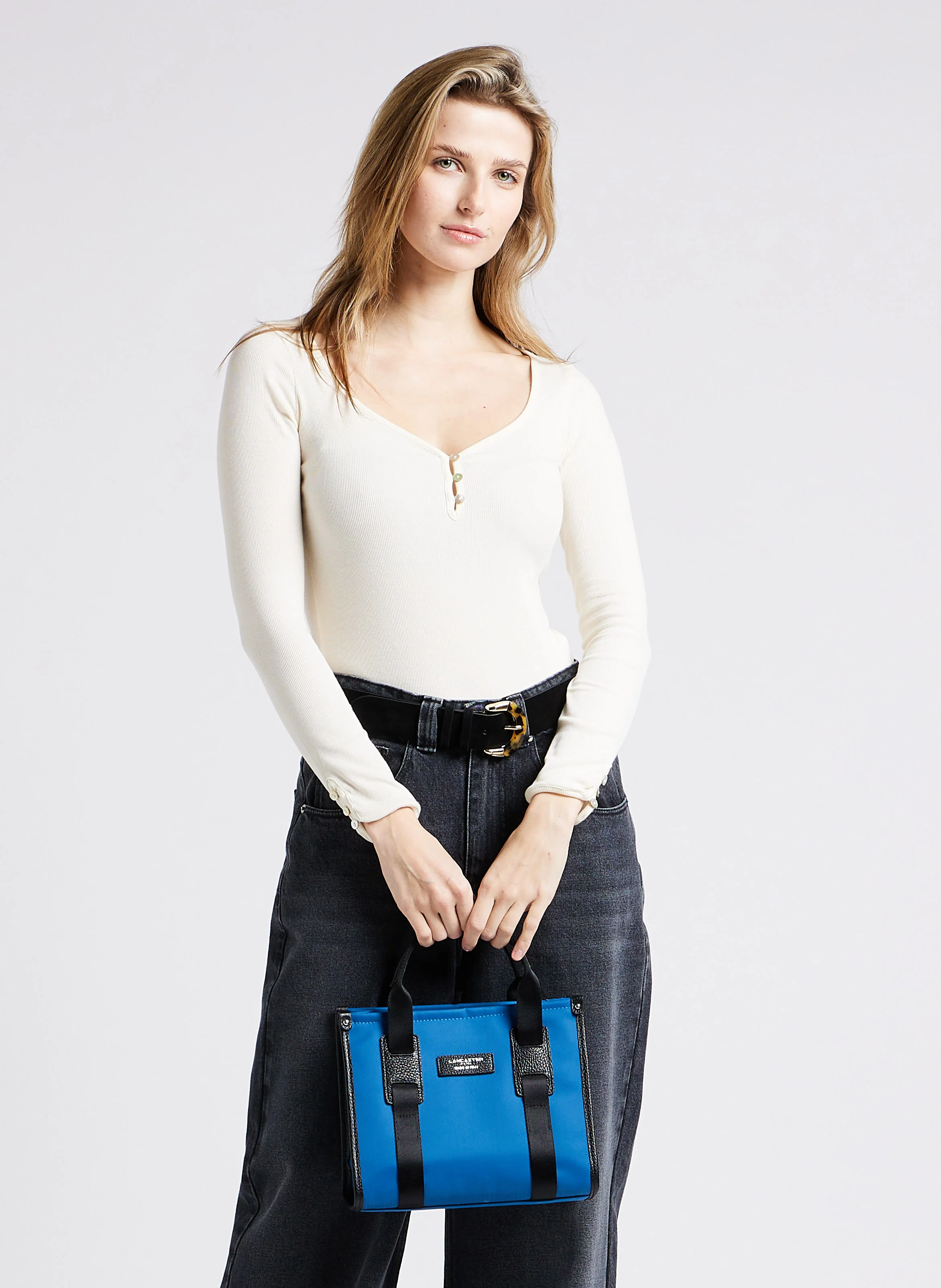 BASIC FACULTY - Sac à main en nylon | Bleu