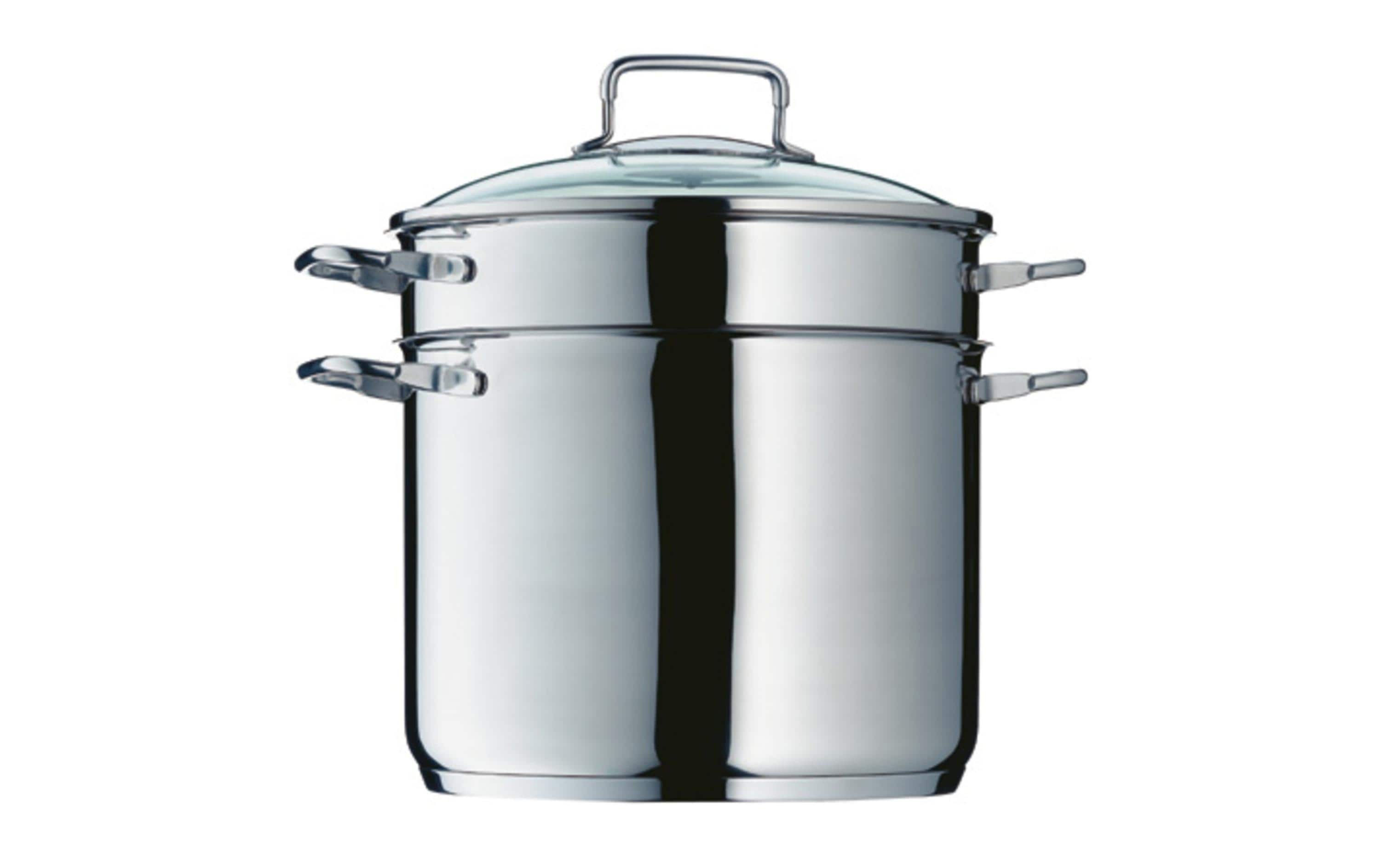 Spaghettitopf 24 cmNudeltopf mit Glasdeckel für 7 Liter Fassung