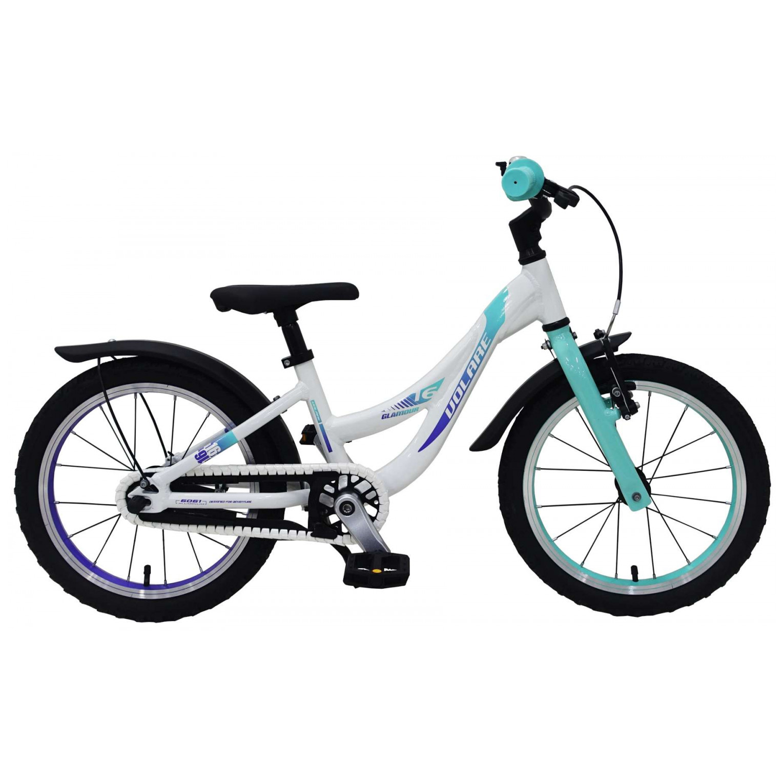 Volare Glamour Fiets - 16 inch - Parelmoer Mint Groen