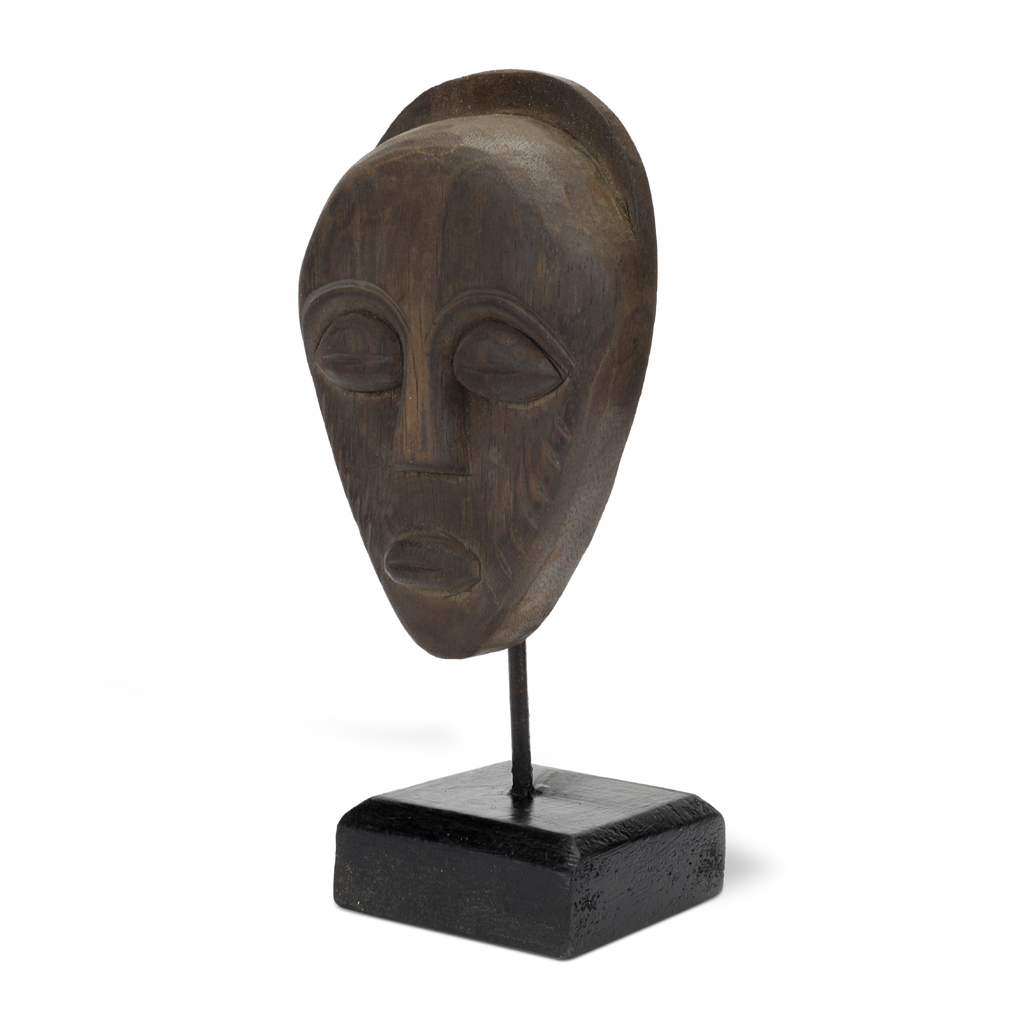 Maske 'African Man' auf Ständer, H 10 cm, B 7 cm, T 2 cm von fischer's lagerhaus
