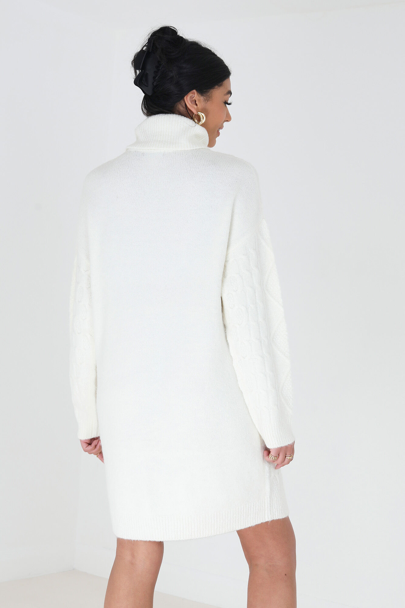 Vestido de malha trançada