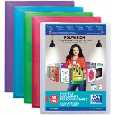 Protège-documents personnalisable Polyvision 40 pochettes - 80 vues