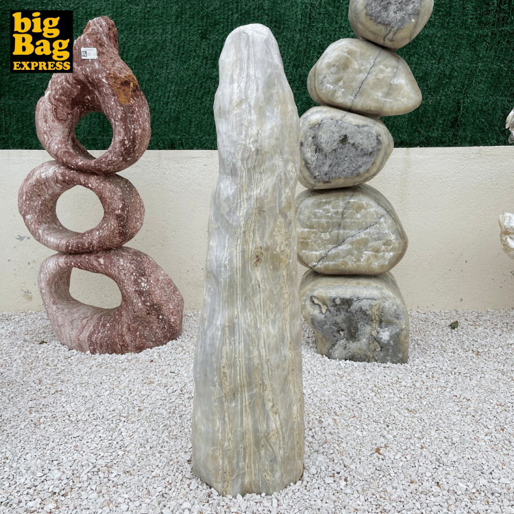 Monolithe Décoratif de Jardin en Quartz Cream Candy Prem Col 120cm