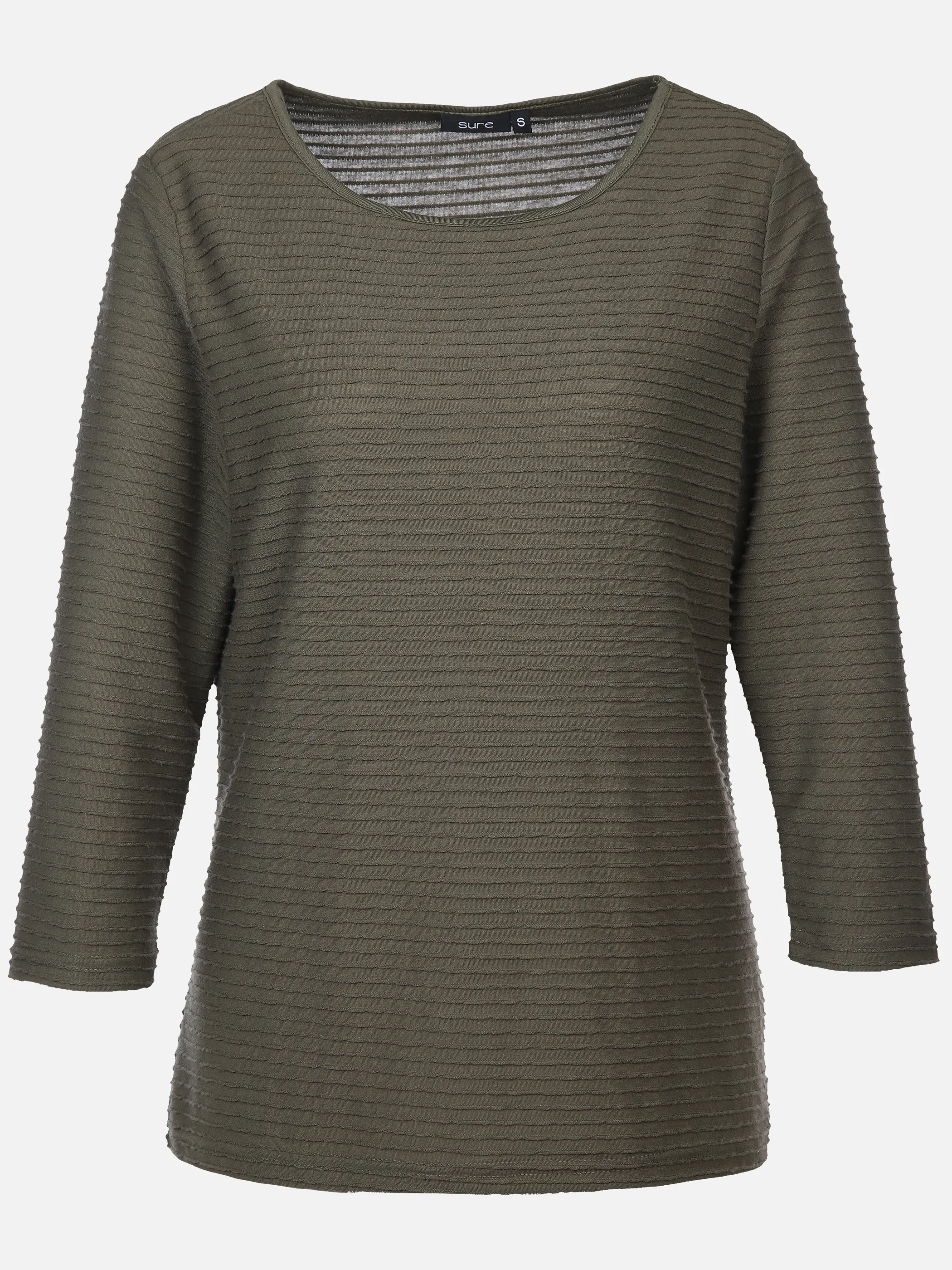 Damen Strukturshirt mit 3/4 Ärmel