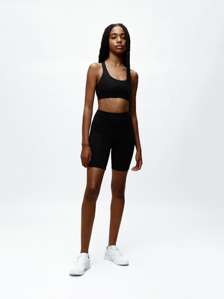 Calça legging esportiva para ciclismo - Preta