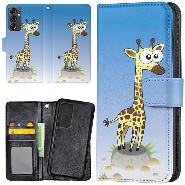Samsung Galaxy A15 - Lommebok Deksel Tegnet Giraff