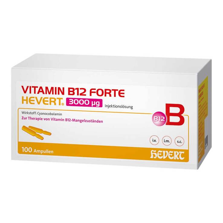 Vitamin B12 Forte Hevert 3000 µg Injektionslösung Ampulle , 100X2 ml