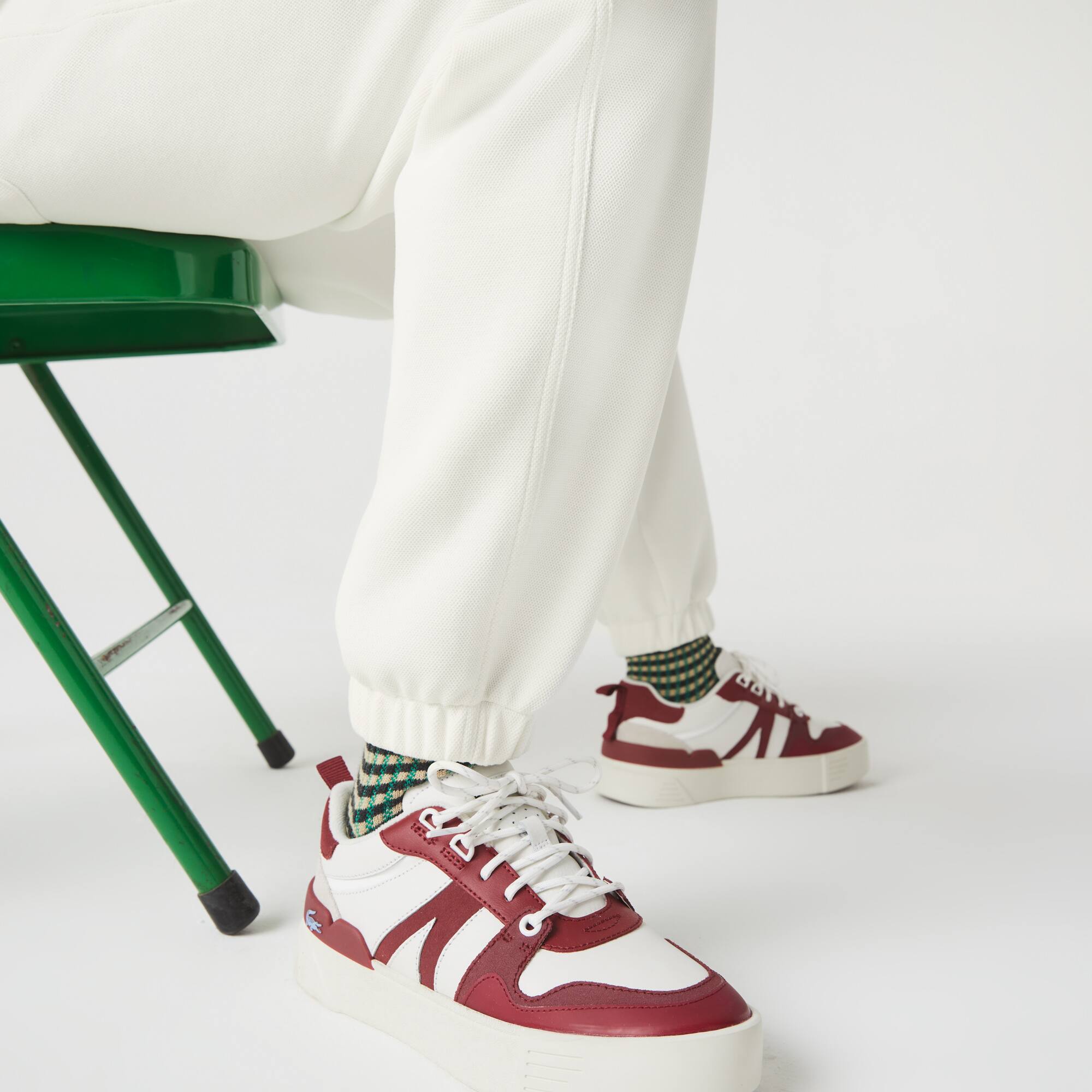 Pantalon de jogging Jogger en coton mélangé uni Pantalons de survêtement - Blanc - Lacoste - Femme