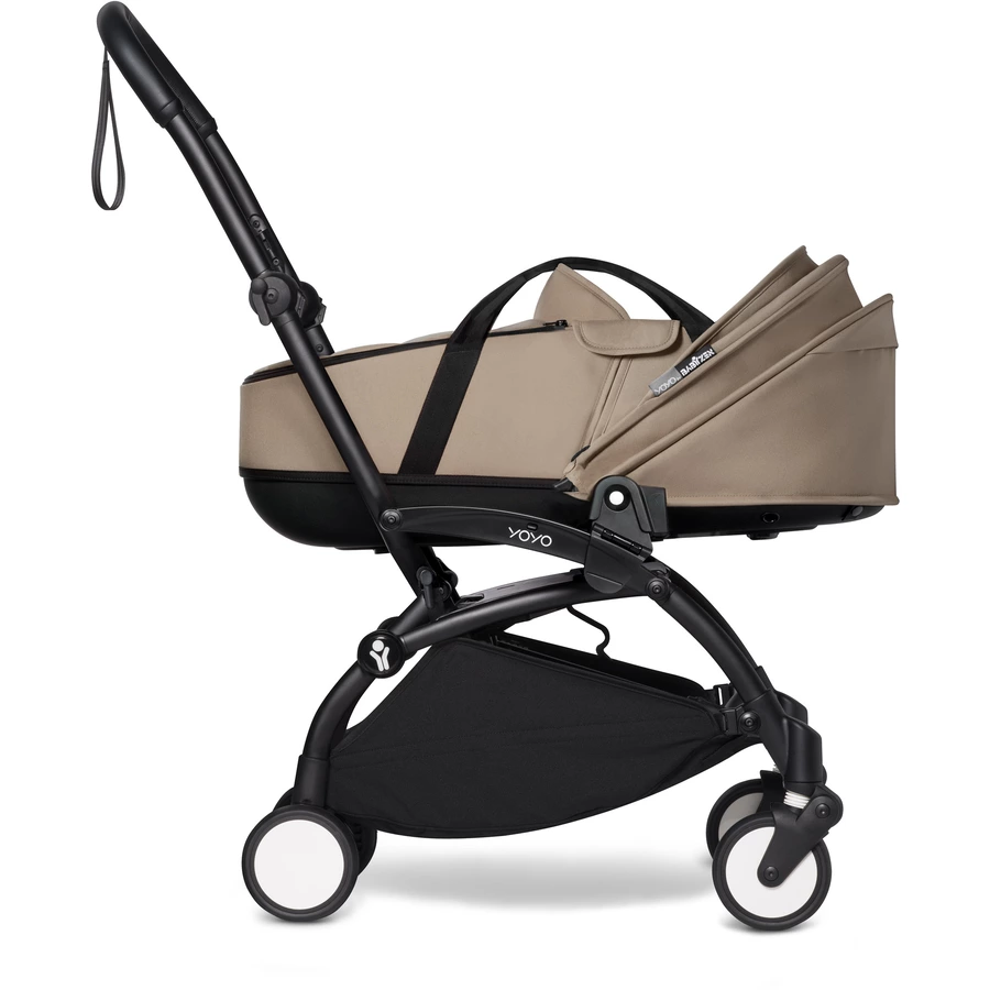 BABYZEN Kinderwagen YOYO2 0+ Black mit Liegewanne Taupe