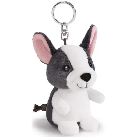 NICI Französiche Bulldogge Schlüsselanhänger grau, 10 cm