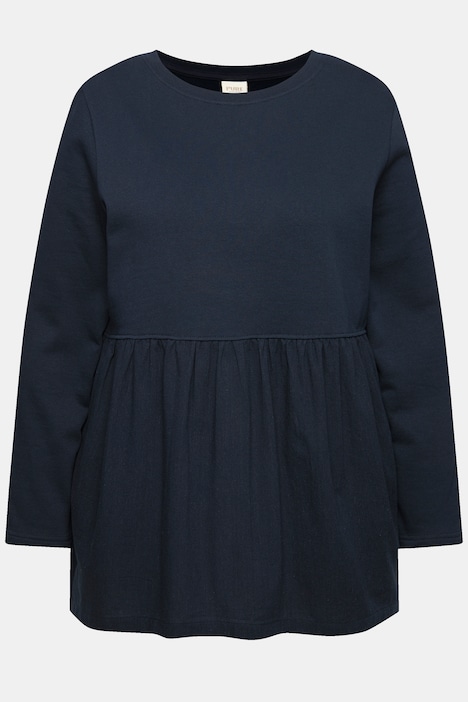 Sweatshirt, A-Linie, Rundhals, Langarm, Biobaumwolle