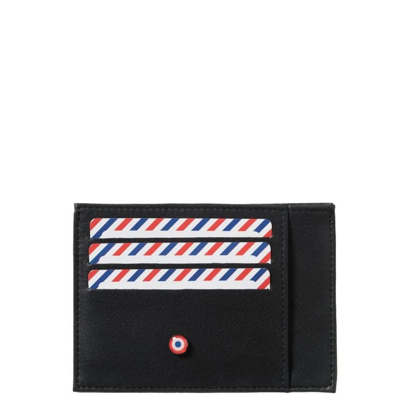 Porte-cartes Paul en cuir Nubuck Noir c'est noir