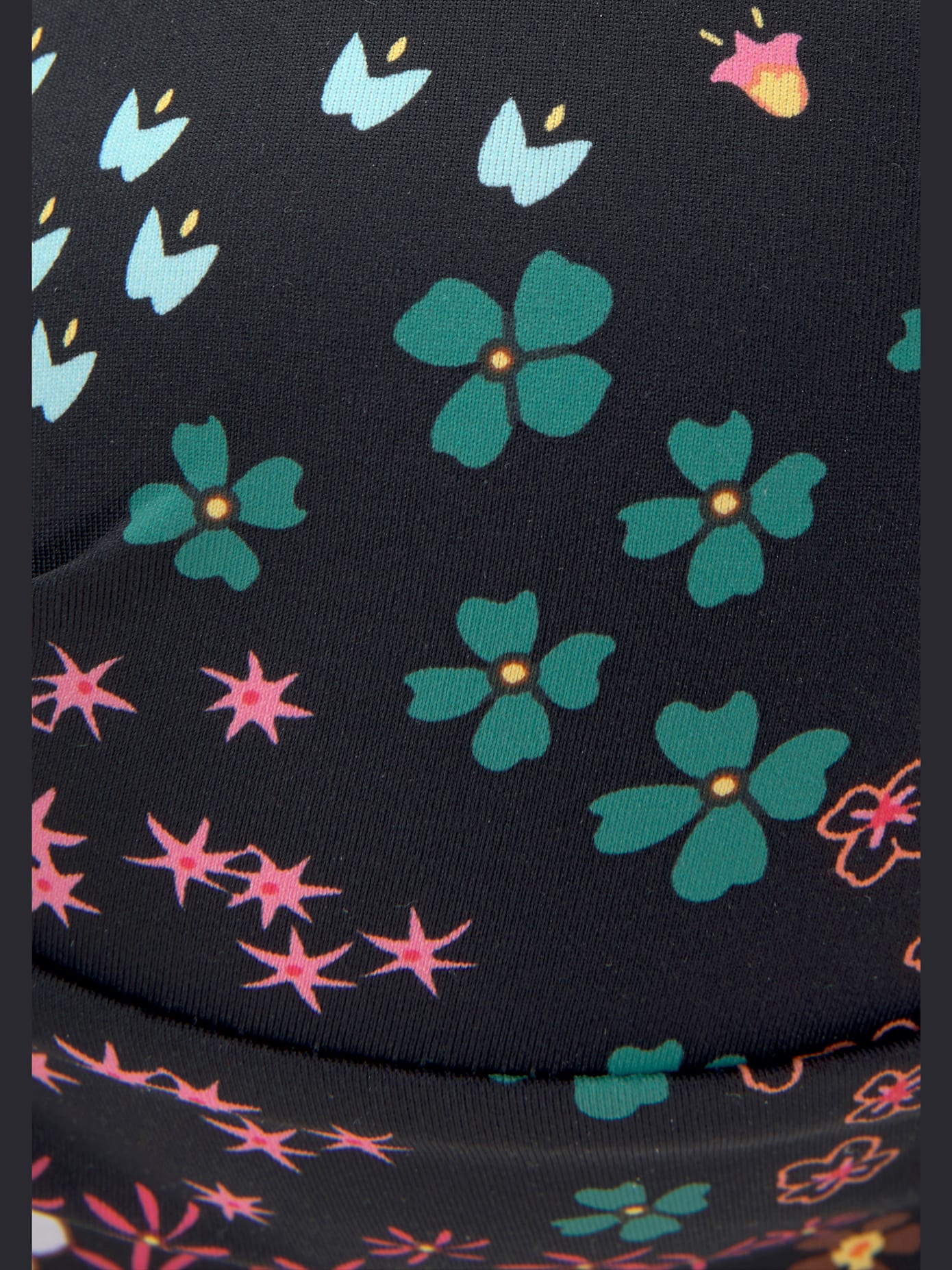 Haut de bikini bandeau à armatures imprimé floral moderne