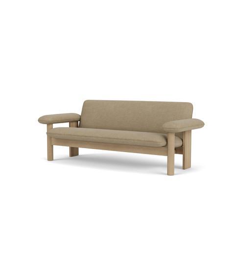 Audo Copenhagen Brasilia 2-zits bank naturel eiken Sheepskin Sahara