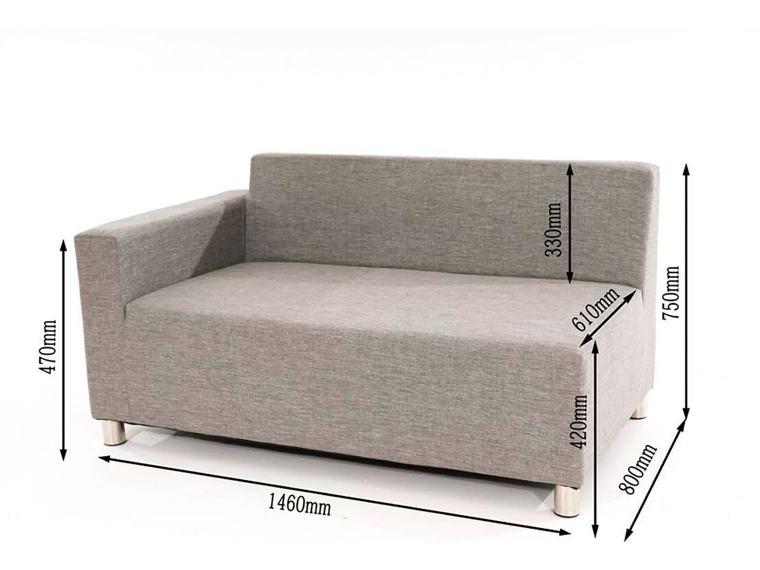 Quick-Dry-Lounge Eck-Sofa, 3-teilig