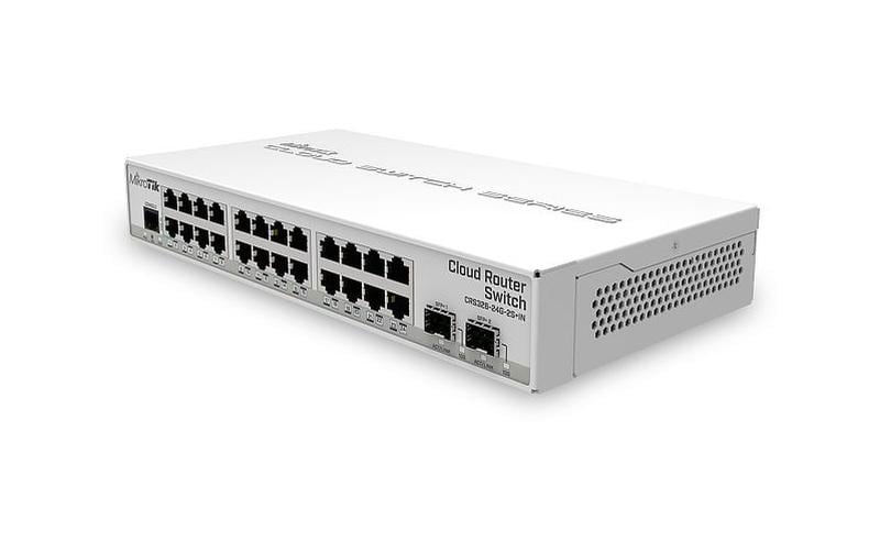 Switch CRS326-24G-2S+IN 26 Port<br>24 Gigabit Port mit 2 SFP+ lüfterloser Desktop Switch