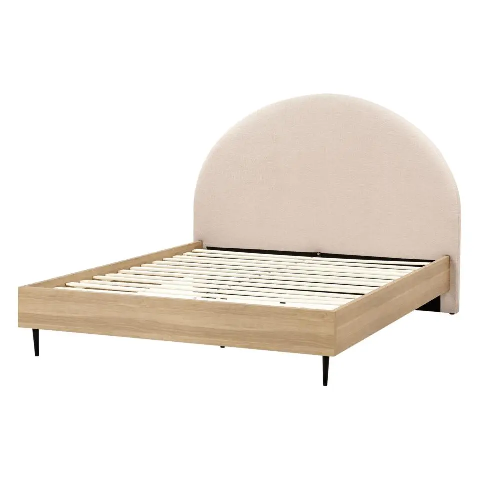 MILLAY - Bed - Beige - 140 x 200 cm - Bouclé