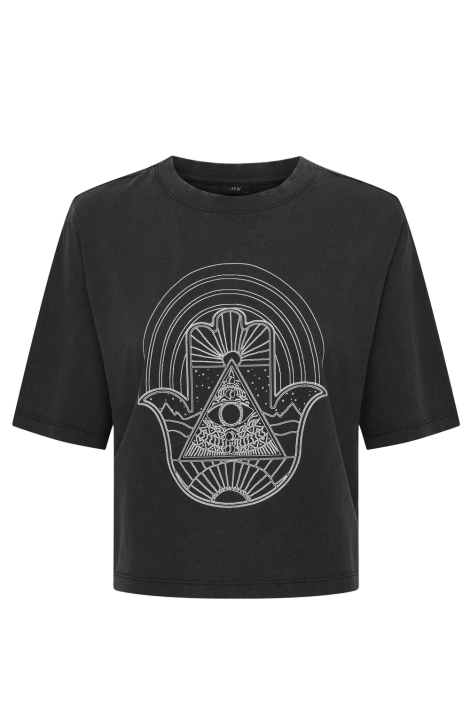 Jacqueline de Yong zwarte dames t-shirt