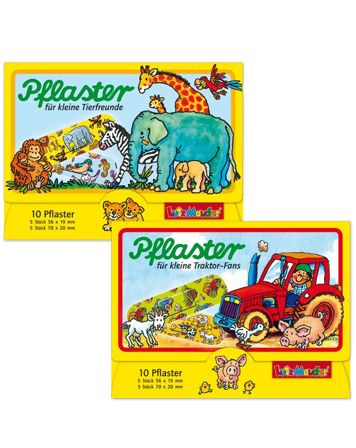 Pflasterbriefchen-Set ZOOTIERE/TRAKTOR in bunt